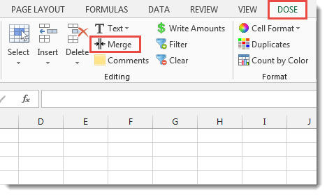 what is merge and center in excel