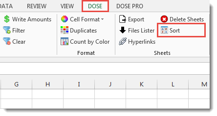 excel sort worksheets