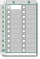 Excel Batch Insert Check Boxes