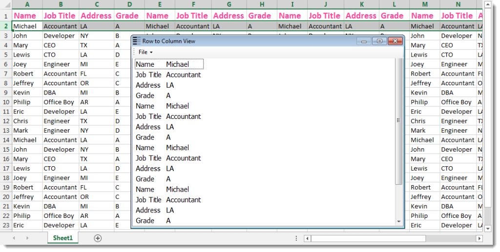 excel-row-to-column-view-zbrainsoft