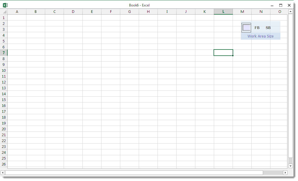 Excel Work Area View