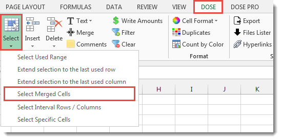 Excel Select Merged Cells Zbrainsoft 5473