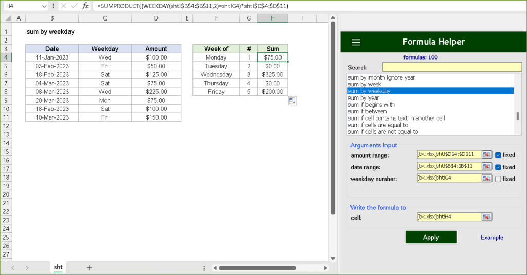 Excel Formula Helper Zbrainsoft